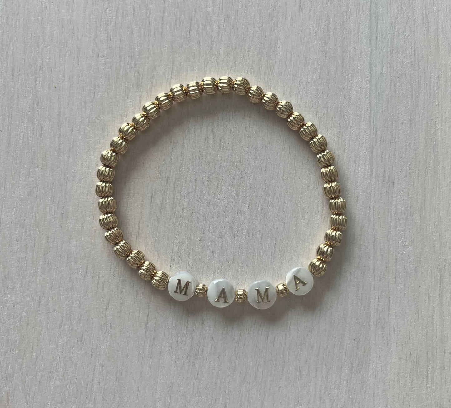 Mother of Pearl Name Bracelet